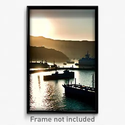 Pixel Art Poster - Unique Harbour (8 Bit Psychedelic Trippy Video Game Print)