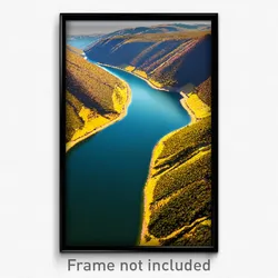 Pixel Art Poster - Worldly Reservoir (8 Bit Psychedelic Trippy Video Game Print)