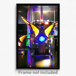 Pixel Art Poster - Flashy Forge (8 Bit Psychedelic Trippy Video Game Print)