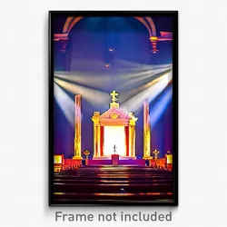 Pixel Art Poster - Original Tabernacle (8 Bit Psychedelic Video Game Print)