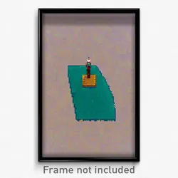 Pixel Art Poster - Rectangular Cay (8 Bit Psychedelic Trippy Video Game Print)