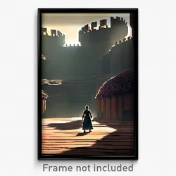 Pixel Art Poster - Deadly Fort (8 Bit Psychedelic Trippy Weird Video Game Print)