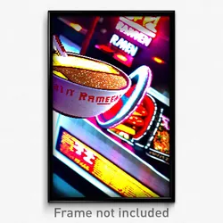Pixel Art Poster - Brilliant Ramen (8 Bit Psychedelic Trippy Video Game Print)