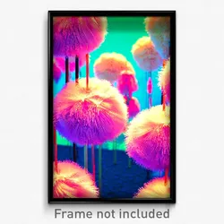 Pixel Art Poster - Fluffy Festival (8 Bit Psychedelic Trippy Video Game Print)