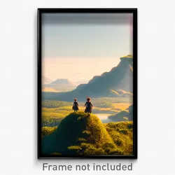 Pixel Art Poster - Terrific Land (8 Bit Psychedelic Trippy Video Game Print)
