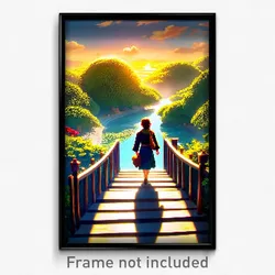 Pixel Art Poster - Bountiful Retreat (8 Bit Psychedelic Trippy Video Game Print)
