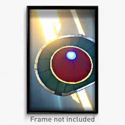 Pixel Art Poster - Stimulating Shield (8 Bit Psychedelic Video Game Print)