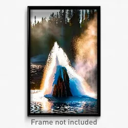 Pixel Art Poster - Natural Geyser (8 Bit Psychedelic Trippy Video Game Print)