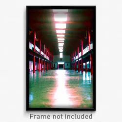 Pixel Art Poster - Rural Hall (8 Bit Psychedelic Trippy Weird Video Game Print)