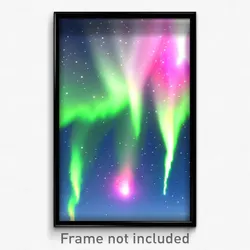 Pixel Art Poster - Complicated Aurora (8 Bit Psychedelic Video Game Print)