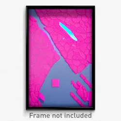 Pixel Art Poster - Pink Commons (8 Bit Psychedelic Trippy Video Game Print)
