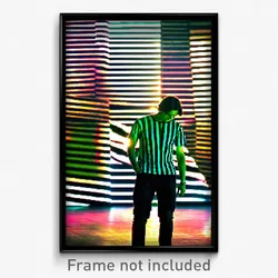 Pixel Art Poster - Striped Cdmx (8 Bit Psychedelic Trippy Video Game Print)