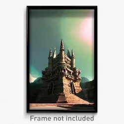 Pixel Art Poster - Humble Keep (8 Bit Psychedelic Trippy Weird Video Game Print)