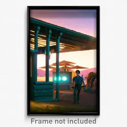 Pixel Art Poster - Adorable Mesa (8 Bit Psychedelic Trippy Video Game Print)