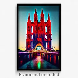 Pixel Art Poster - Warped Cologne (8 Bit Psychedelic Trippy Video Game Print)