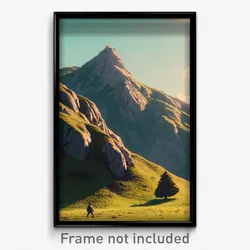Pixel Art Poster - Flat Fells (8 Bit Psychedelic Trippy Weird Video Game Print)