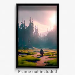 Pixel Art Poster - Wiry Tundra (8 Bit Psychedelic Trippy Weird Video Game Print)