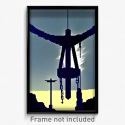 Pixel Art Poster - Enormous Gallows (8 Bit Psychedelic Trippy Video Game Print)