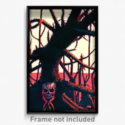 Pixel Art Poster - Thorny Dais (8 Bit Psychedelic Trippy Weird Video Game Print)