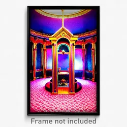Pixel Art Poster - Lavish Cathouse (8 Bit Psychedelic Trippy Video Game Print)