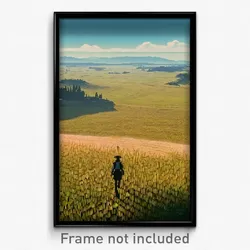 Pixel Art Poster - Neglected Plains (8 Bit Psychedelic Trippy Video Game Print)