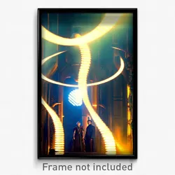 Pixel Art Poster - Cool Sanctum (8 Bit Psychedelic Trippy Video Game Print)
