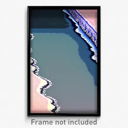 Pixel Art Poster - Frozen Waterway (8 Bit Psychedelic Trippy Video Game Print)