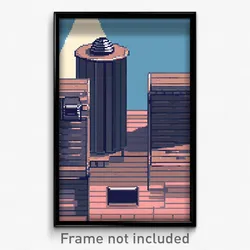 Pixel Art Poster - Metallic Redoubt (8 Bit Psychedelic Trippy Video Game Print)