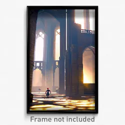 Pixel Art Poster - Smoggy Cathedral (8 Bit Psychedelic Trippy Video Game Print)