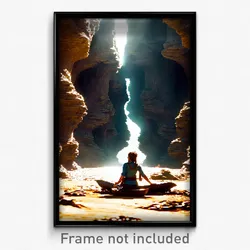 Pixel Art Poster - Dramatic Hollow (8 Bit Psychedelic Trippy Video Game Print)