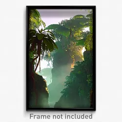 Pixel Art Poster - Imperfect Jungle (8 Bit Psychedelic Trippy Video Game Print)