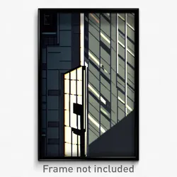 Pixel Art Poster - Shadowy Counting House (8 Bit Psychedelic Video Game Print)
