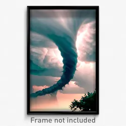 Pixel Art Poster - Perfect Tornado (8 Bit Psychedelic Trippy Video Game Print)