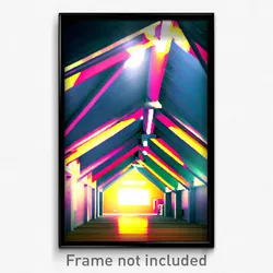 Pixel Art Poster - Strange Attic (8 Bit Psychedelic Trippy Video Game Print)