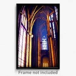 Pixel Art Poster - Classic Cathedral (8 Bit Psychedelic Trippy Video Game Print)