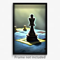 Pixel Art Poster - Murky Chess Piece (8 Bit Psychedelic Trippy Video Game Print)