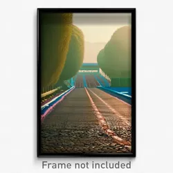 Pixel Art Poster - Quaint Track (8 Bit Psychedelic Trippy Video Game Print)