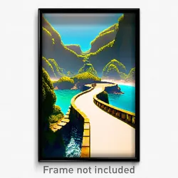 Pixel Art Poster - Esteemed Cove (8 Bit Psychedelic Trippy Video Game Print)