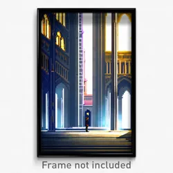 Pixel Art Poster - Well Made Cathedral (8 Bit Psychedelic Video Game Print)