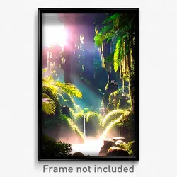 Pixel Art Poster - Beloved Rainforest (8 Bit Psychedelic Video Game Print)