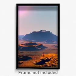 Pixel Art Poster - Agitated Plateau (8 Bit Psychedelic Trippy Video Game Print)