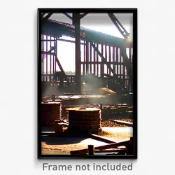 Pixel Art Poster - Bright Sawmill (8 Bit Psychedelic Trippy Video Game Print)