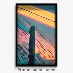 Pixel Art Poster - Calm Wire (8 Bit Psychedelic Trippy Weird Video Game Print)