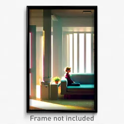 Pixel Art Poster - Small Couch (8 Bit Psychedelic Trippy Weird Video Game Print)