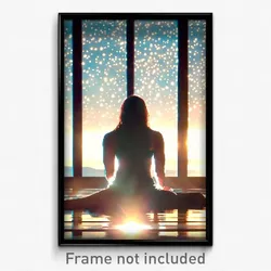 Pixel Art Poster - Blissful Retreat (8 Bit Psychedelic Trippy Video Game Print)