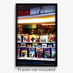 Pixel Art Poster - Treasured Comic Book Store (8 Bit Video Game Print)