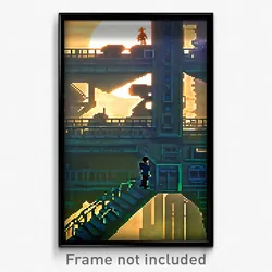 Pixel Art Poster - Vast Hideout (8 Bit Psychedelic Trippy Video Game Print)