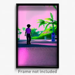 Pixel Art Poster - Little Pass (8 Bit Psychedelic Trippy Weird Video Game Print)
