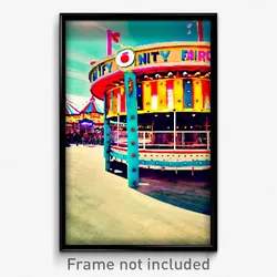 Pixel Art Poster - Nifty Fairground (8 Bit Psychedelic Trippy Video Game Print)