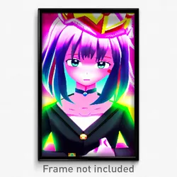 Pixel Art Poster - Anime Like Crown (8 Bit Psychedelic Trippy Video Game Print)